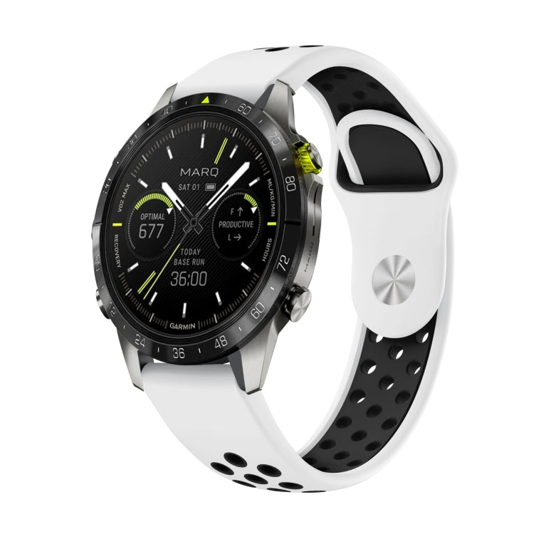22mm Sports Breathable Silicone Watch Band, For Garmin MARQ Athlete Gen 2, For Garmin Instinct Crossover