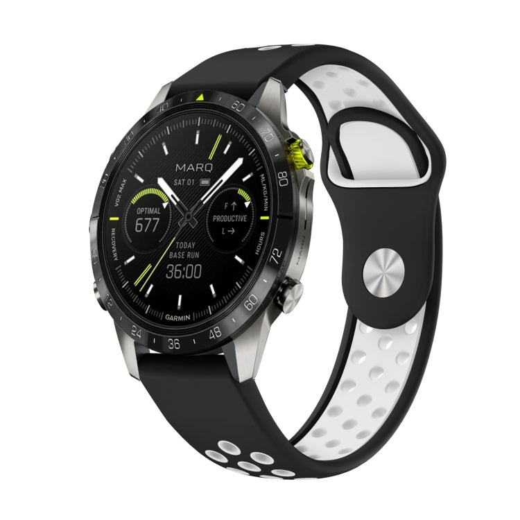 22mm Sports Breathable Silicone Watch Band, For Garmin MARQ Athlete Gen 2, For Garmin Instinct Crossover