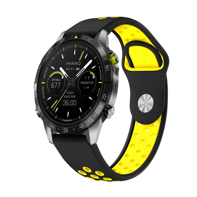 22mm Sports Breathable Silicone Watch Band, For Garmin MARQ Athlete Gen 2, For Garmin Instinct Crossover