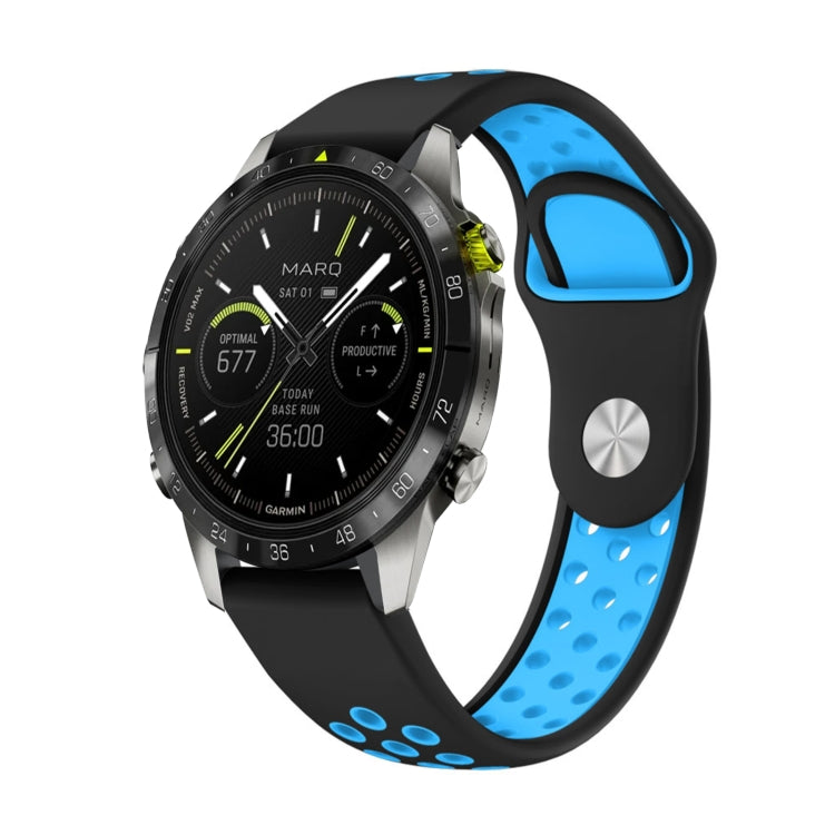 22mm Sports Breathable Silicone Watch Band, For Garmin MARQ Athlete Gen 2, For Garmin Instinct Crossover
