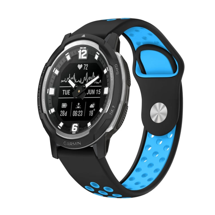 22mm Sports Breathable Silicone Watch Band, For Garmin MARQ Athlete Gen 2, For Garmin Instinct Crossover