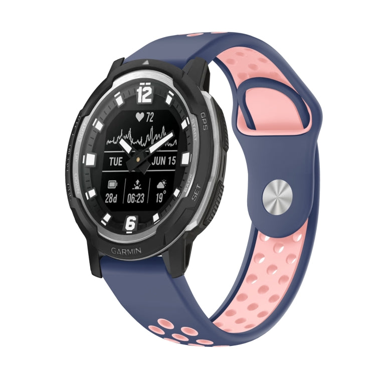 22mm Sports Breathable Silicone Watch Band, For Garmin Instinct Crossover Solar, For Garmin Fenix 7