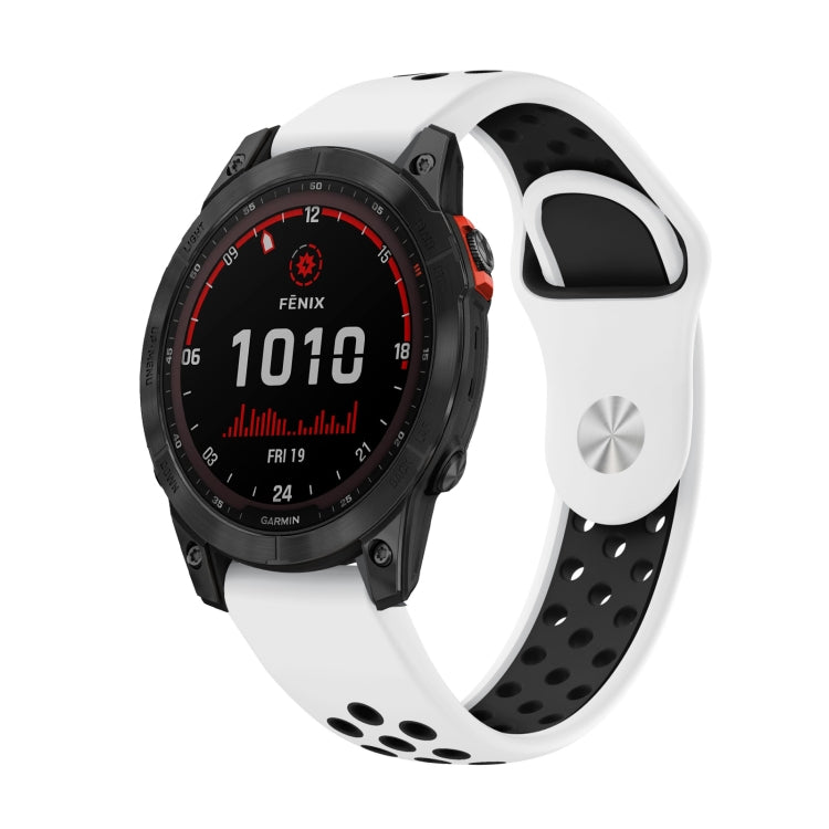 Bracelet de montre sport en silicone respirant 22 mm, pour Garmin EPIX Gen 2, Garmin Approach S62 et Garmin Fenix ​​6 GPS
