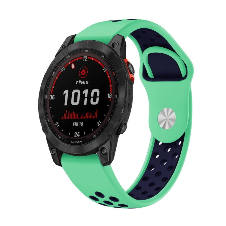 Bracelet de montre sport en silicone respirant 22 mm, pour Garmin EPIX Gen 2, Garmin Approach S62 et Garmin Fenix ​​6 GPS