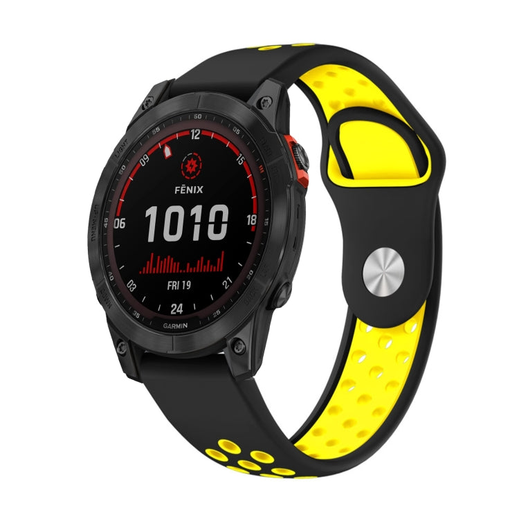 Bracelet de montre sport en silicone respirant 22 mm, pour Garmin EPIX Gen 2, Garmin Approach S62 et Garmin Fenix ​​6 GPS