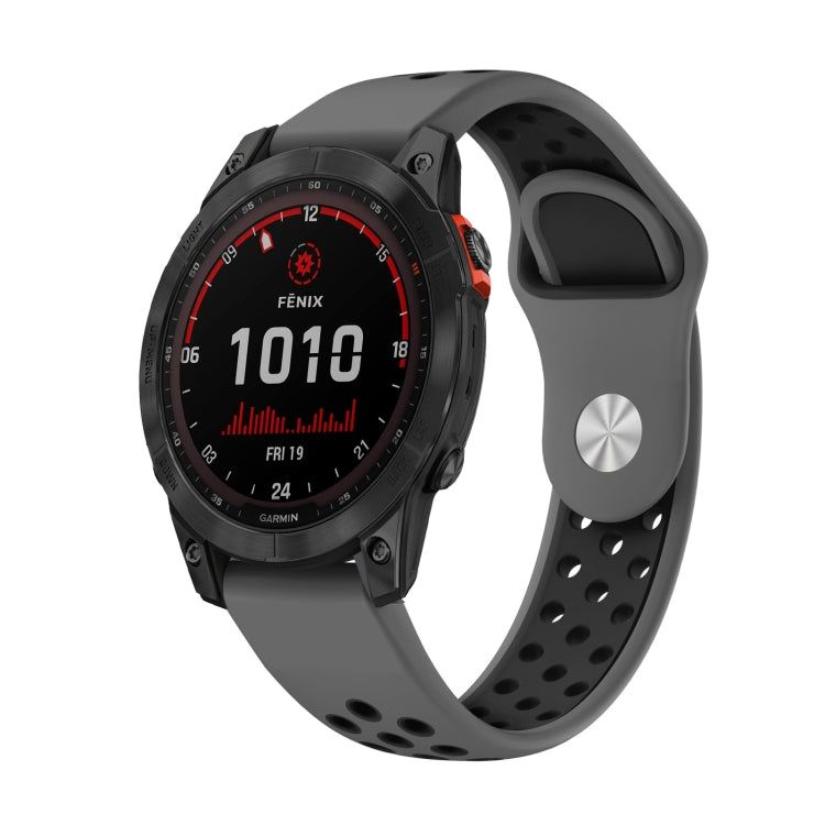Bracelet de montre sport en silicone respirant 22 mm, pour Garmin EPIX Gen 2, Garmin Approach S62 et Garmin Fenix ​​6 GPS