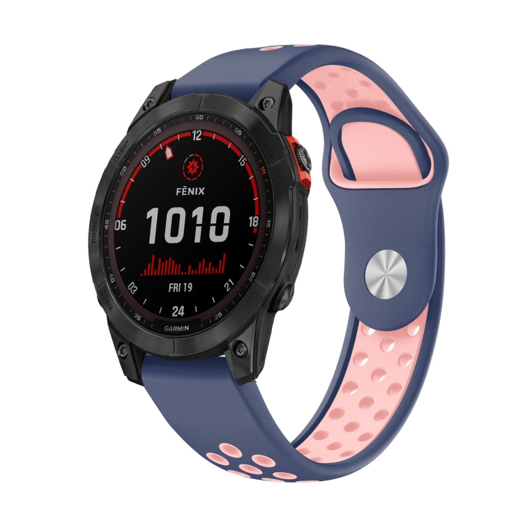 Bracelet de montre sport en silicone respirant 22 mm, pour Garmin EPIX Gen 2, Garmin Approach S62 et Garmin Fenix ​​6 GPS
