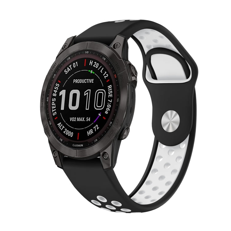 Bracelet de montre sport en silicone respirant 22 mm, pour Garmin EPIX Gen 2, Garmin Approach S62 et Garmin Fenix ​​6 GPS