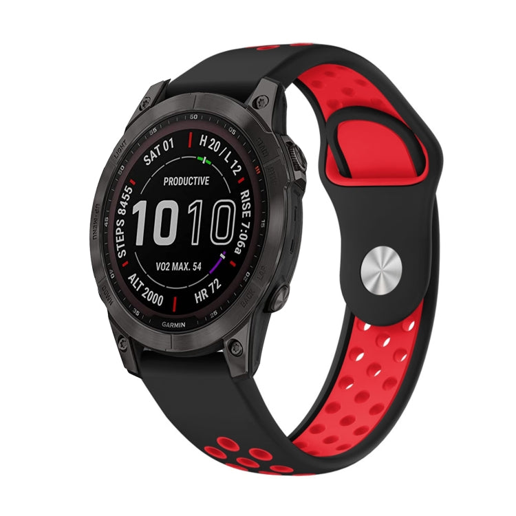 Bracelet de montre sport en silicone respirant 22 mm, pour Garmin EPIX Gen 2, Garmin Approach S62 et Garmin Fenix ​​6 GPS
