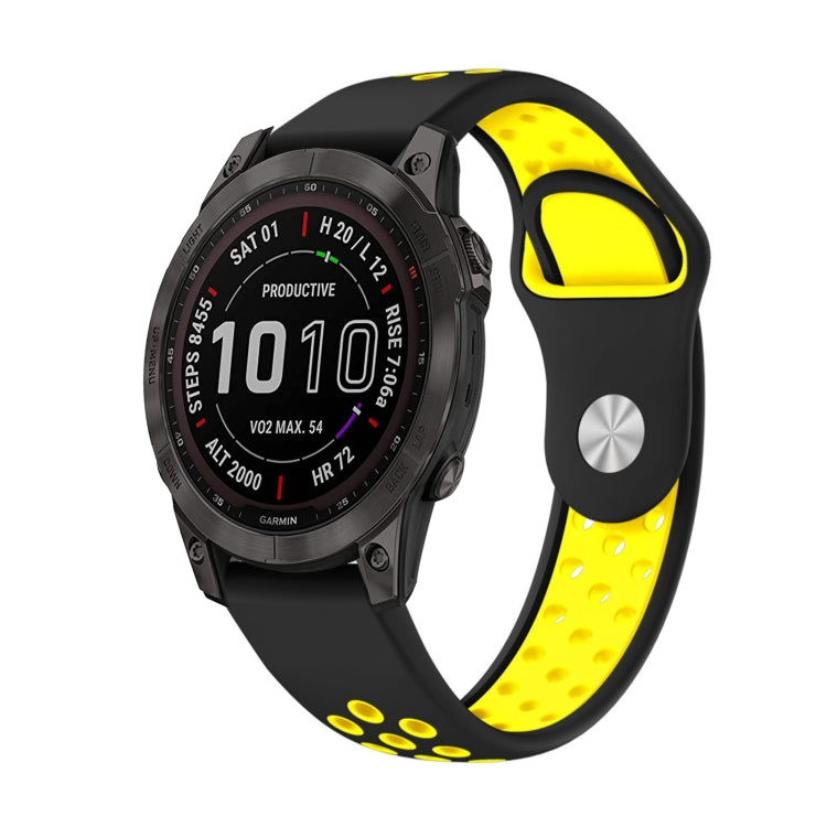 Bracelet de montre sport en silicone respirant 22 mm, pour Garmin EPIX Gen 2, Garmin Approach S62 et Garmin Fenix ​​6 GPS