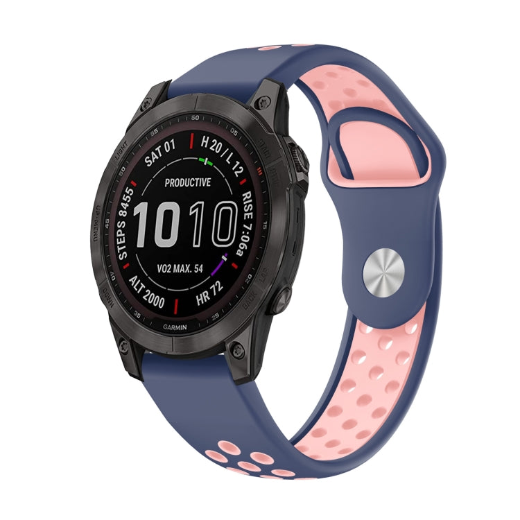 Bracelet de montre sport en silicone respirant 22 mm, pour Garmin EPIX Gen 2, Garmin Approach S62 et Garmin Fenix ​​6 GPS