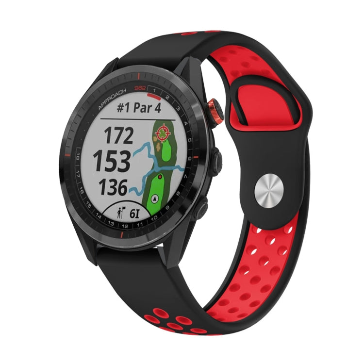 22mm Sports Breathable Silicone Watch Band, For Garmin EPIX Gen 2, For Garmin Approach S62