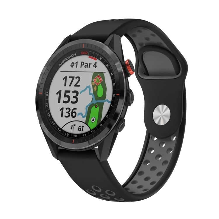 22mm Sports Breathable Silicone Watch Band, For Garmin EPIX Gen 2, For Garmin Approach S62