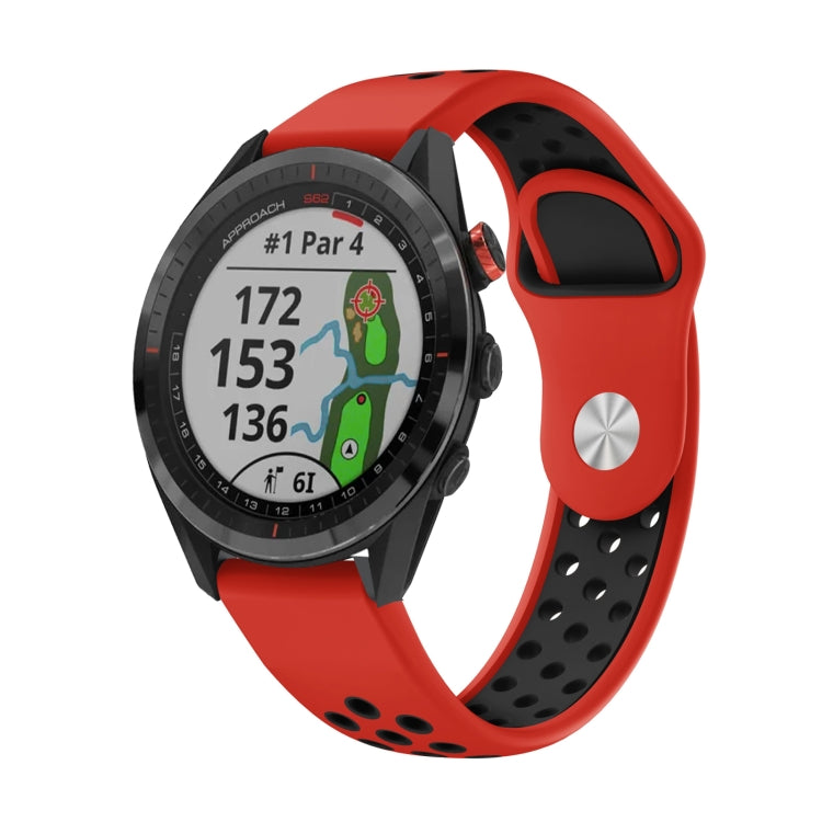 22mm Sports Breathable Silicone Watch Band, For Garmin EPIX Gen 2, For Garmin Approach S62