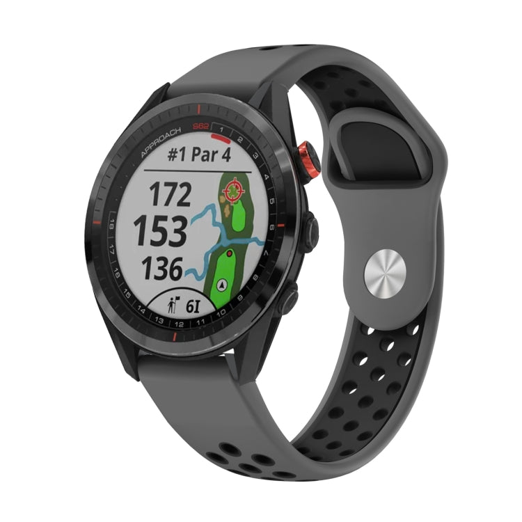22mm Sports Breathable Silicone Watch Band, For Garmin EPIX Gen 2, For Garmin Approach S62