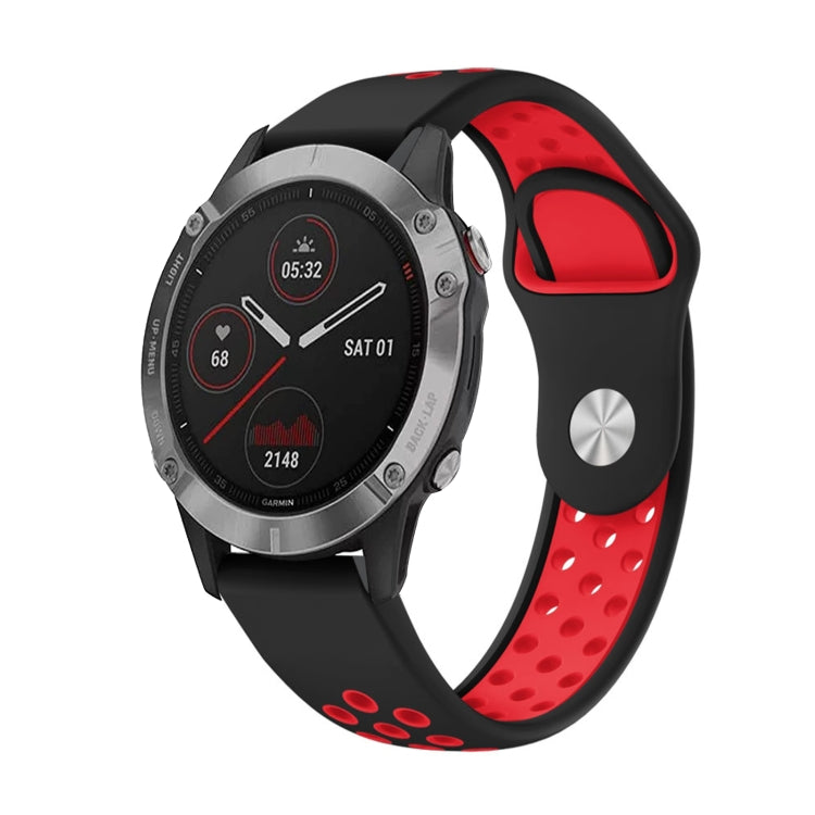 22mm Sports Breathable Silicone Watch Band, For Garmin Fenix 6 GPS, For Garmin Fenix 6 Pro GPS
