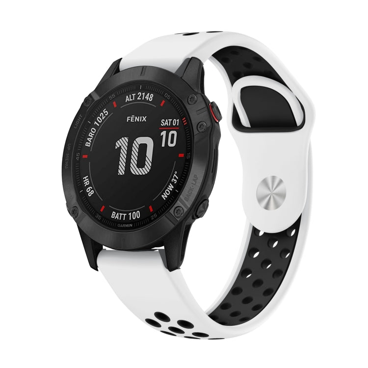 22mm Sports Breathable Silicone Watch Band, For Garmin Fenix 6 GPS, For Garmin Fenix 6 Pro GPS