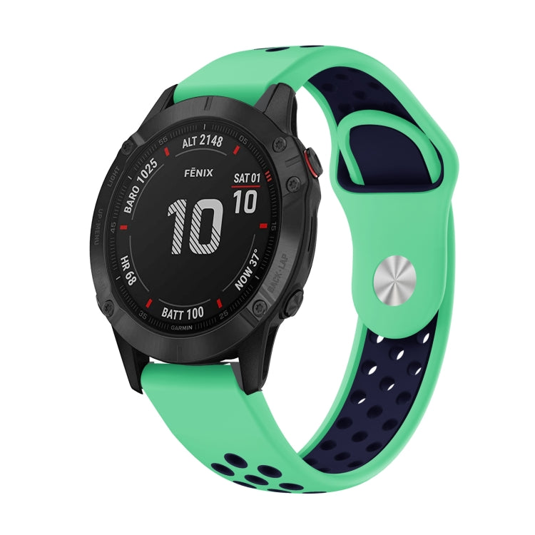 22mm Sports Breathable Silicone Watch Band, For Garmin Fenix 6 GPS, For Garmin Fenix 6 Pro GPS