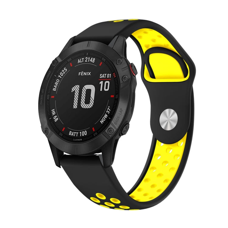 22mm Sports Breathable Silicone Watch Band, For Garmin Fenix 6 GPS, For Garmin Fenix 6 Pro GPS