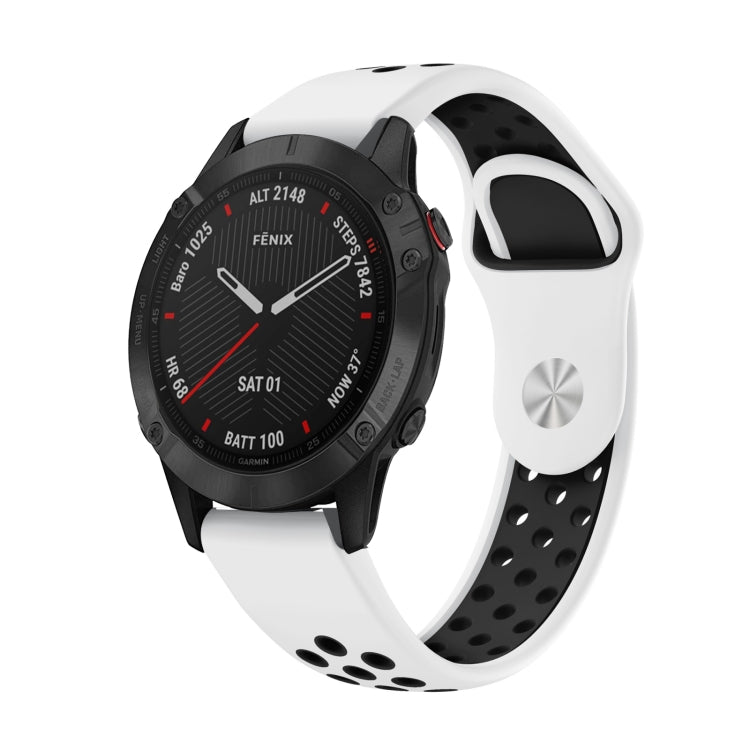 22mm Sports Breathable Silicone Watch Band, For Garmin Fenix 6 Sapphire GPS, For Garmin Fenix 5