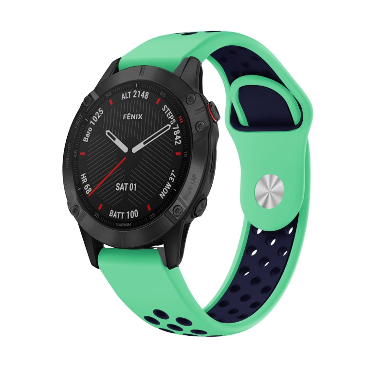 22mm Sports Breathable Silicone Watch Band, For Garmin Fenix 6 Sapphire GPS, For Garmin Fenix 5