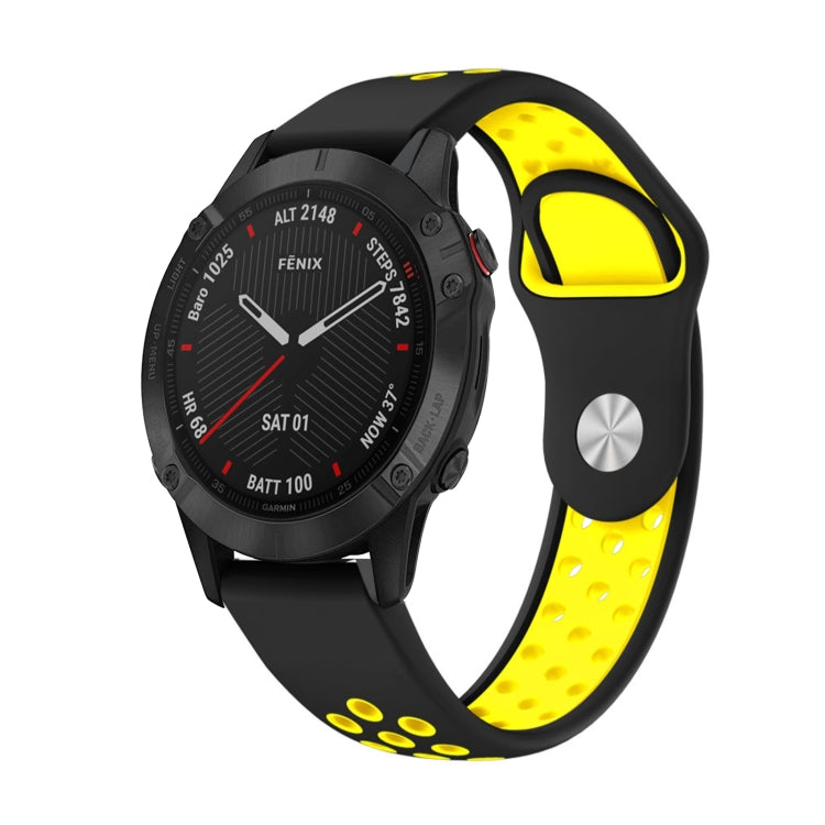 22mm Sports Breathable Silicone Watch Band, For Garmin Fenix 6 Sapphire GPS, For Garmin Fenix 5