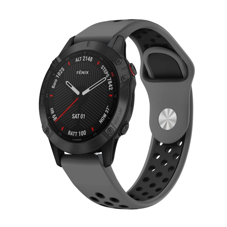 22mm Sports Breathable Silicone Watch Band, For Garmin Fenix 6 Sapphire GPS, For Garmin Fenix 5