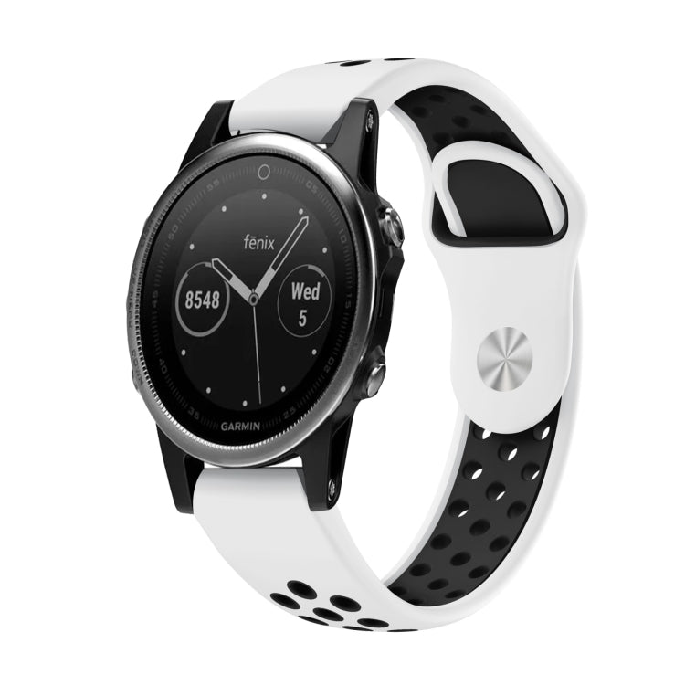 22mm Sports Breathable Silicone Watch Band, For Garmin Fenix 6 Sapphire GPS, For Garmin Fenix 5