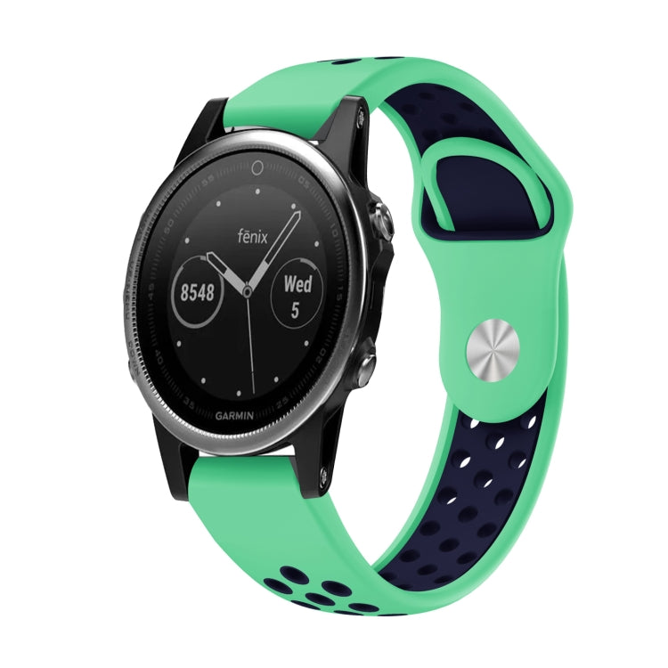 22mm Sports Breathable Silicone Watch Band, For Garmin Fenix 6 Sapphire GPS, For Garmin Fenix 5