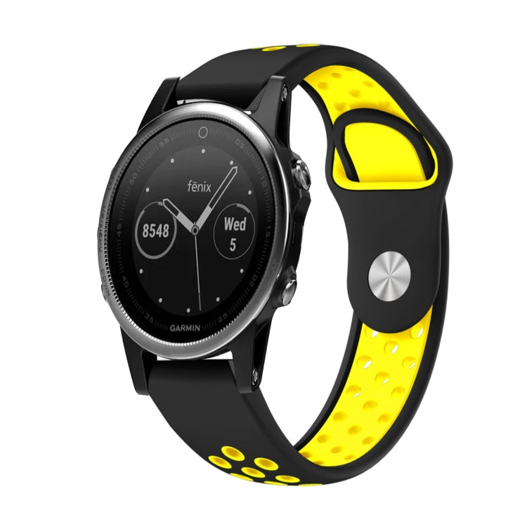 22mm Sports Breathable Silicone Watch Band, For Garmin Fenix 6 Sapphire GPS, For Garmin Fenix 5