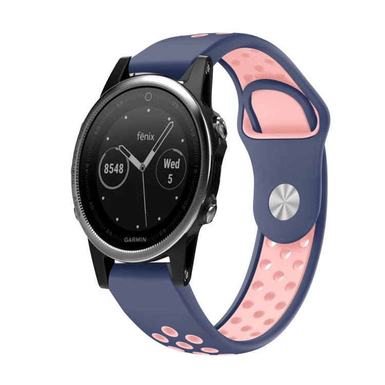 22mm Sports Breathable Silicone Watch Band, For Garmin Fenix 6 Sapphire GPS, For Garmin Fenix 5