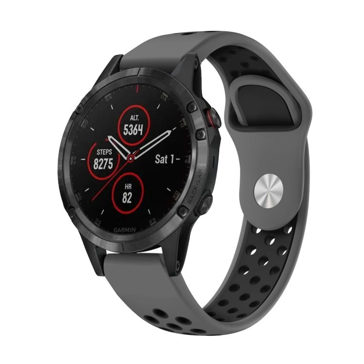 22mm Sports Breathable Silicone Watch Band, For Garmin Fenix 5 Plus, For Garmin Quatix 5