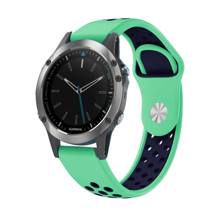 22mm Sports Breathable Silicone Watch Band, For Garmin Fenix 5 Plus, For Garmin Quatix 5