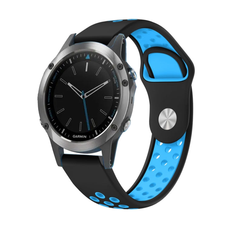 22mm Sports Breathable Silicone Watch Band, For Garmin Fenix 5 Plus, For Garmin Quatix 5