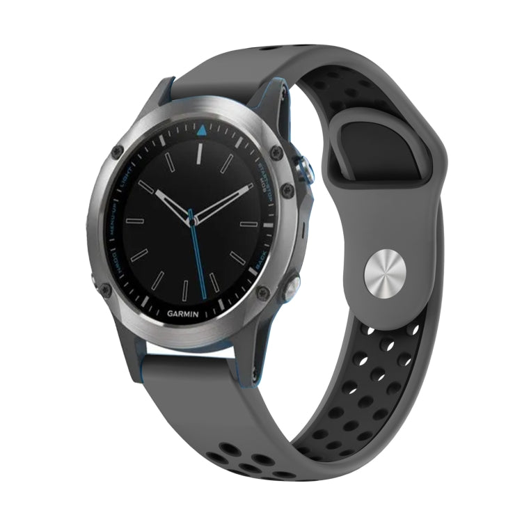 22mm Sports Breathable Silicone Watch Band, For Garmin Fenix 5 Plus, For Garmin Quatix 5