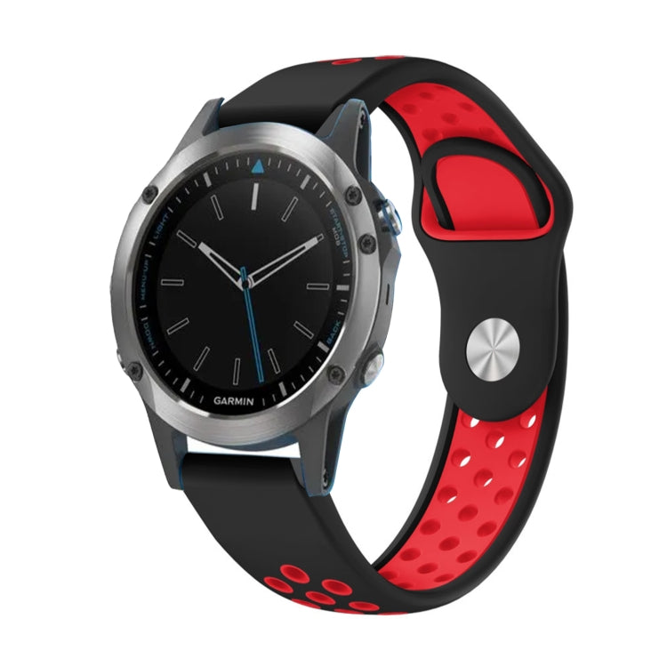 22mm Sports Breathable Silicone Watch Band, For Garmin Quatix 5 Sapphire, For Garmin Forerunner 955