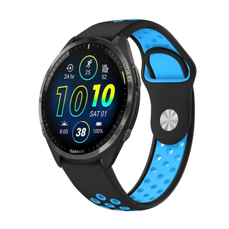 22mm Sports Breathable Silicone Watch Band, For Garmin Forerunner 965, For Garmin Instinct 2
