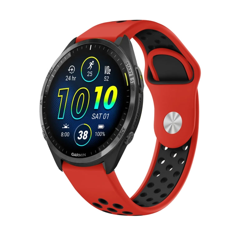 22mm Sports Breathable Silicone Watch Band, For Garmin Forerunner 965, For Garmin Instinct 2