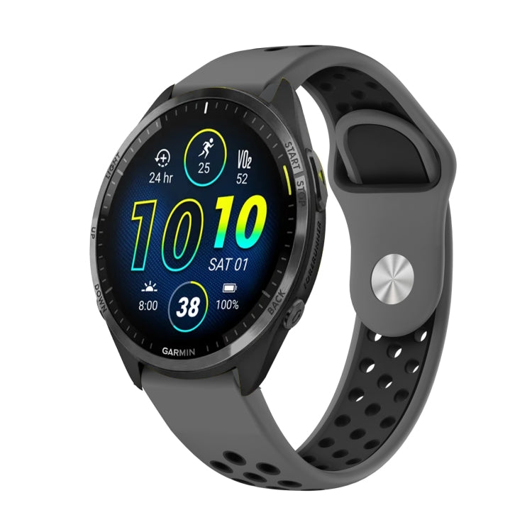 22mm Sports Breathable Silicone Watch Band, For Garmin Forerunner 965, For Garmin Instinct 2