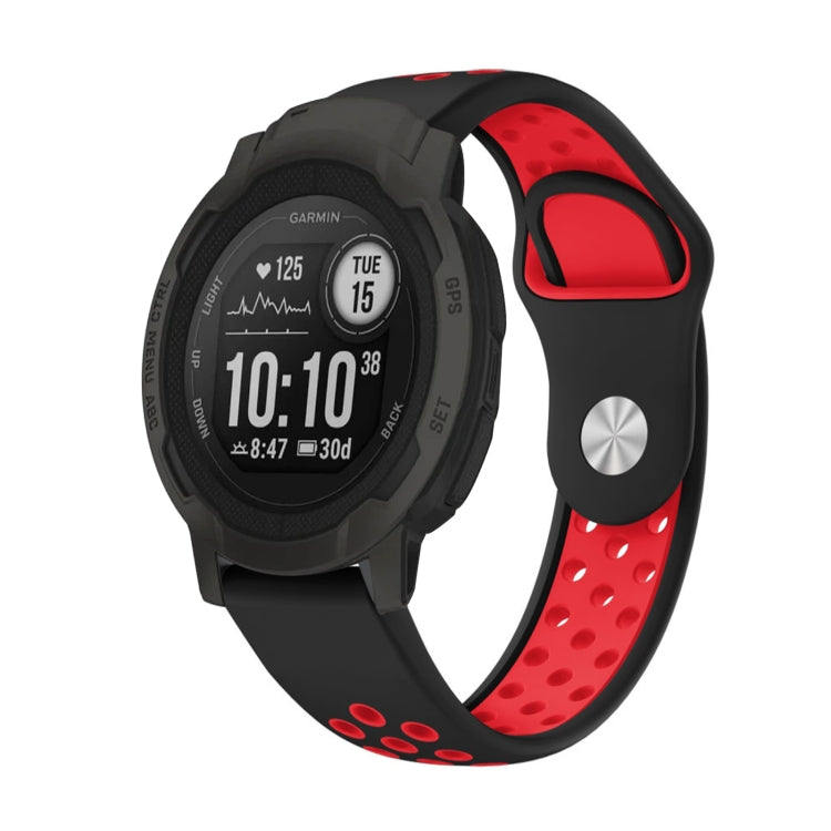 22mm Sports Breathable Silicone Watch Band, For Garmin Forerunner 965, For Garmin Instinct 2