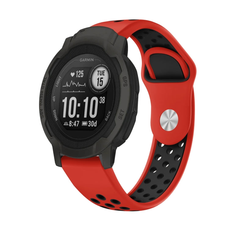22mm Sports Breathable Silicone Watch Band, For Garmin Forerunner 965, For Garmin Instinct 2