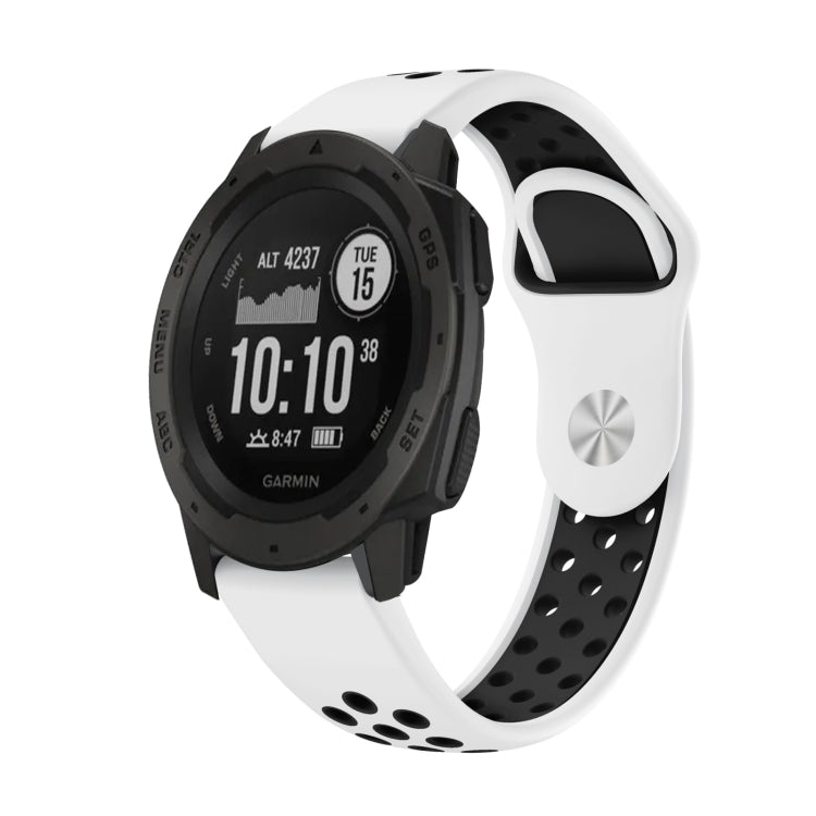 22mm Sports Breathable Silicone Watch Band, For Garmin Instinct, For Garmin Descent G1