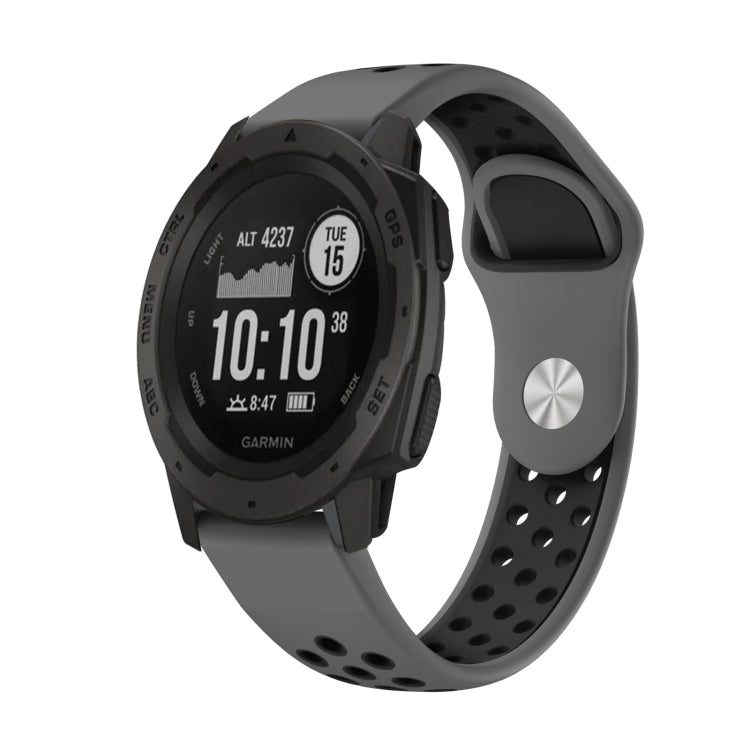22mm Sports Breathable Silicone Watch Band, For Garmin Instinct, For Garmin Descent G1