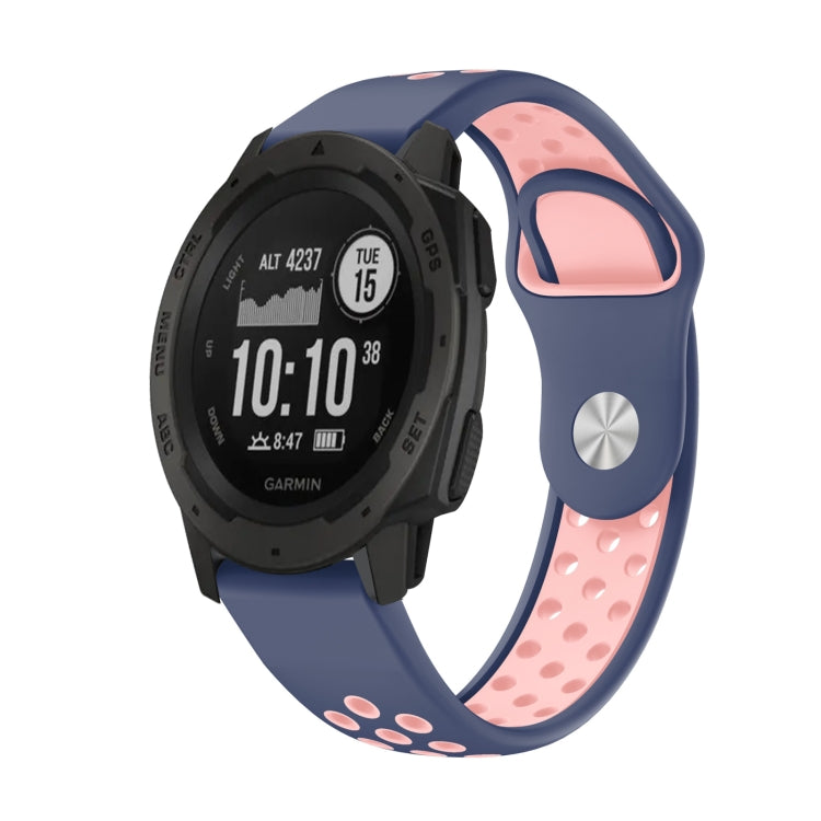 22mm Sports Breathable Silicone Watch Band, For Garmin Instinct, For Garmin Descent G1