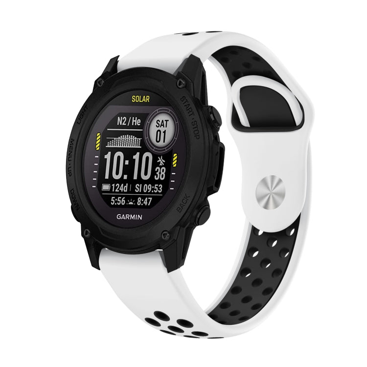 22mm Sports Breathable Silicone Watch Band, For Garmin Instinct, For Garmin Descent G1