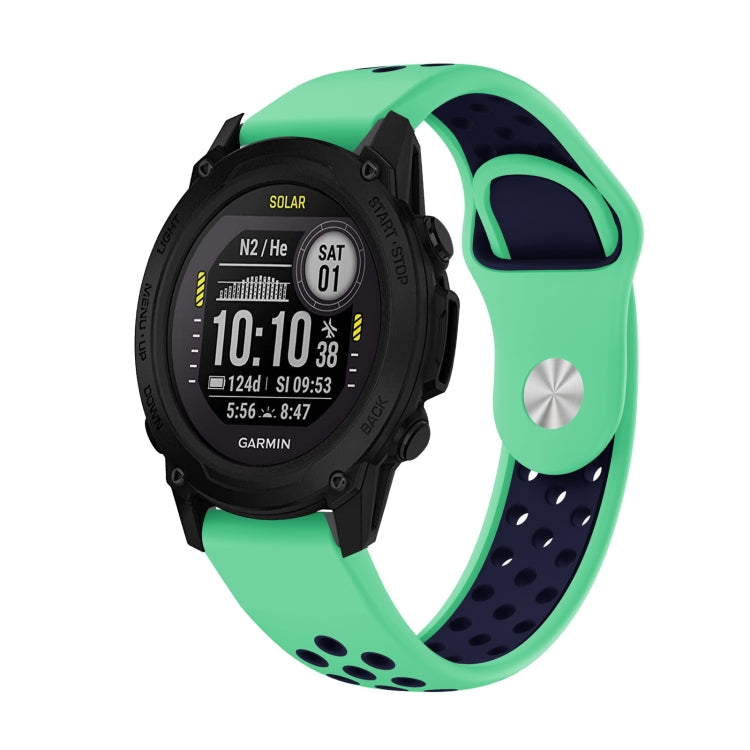 22mm Sports Breathable Silicone Watch Band, For Garmin Instinct, For Garmin Descent G1