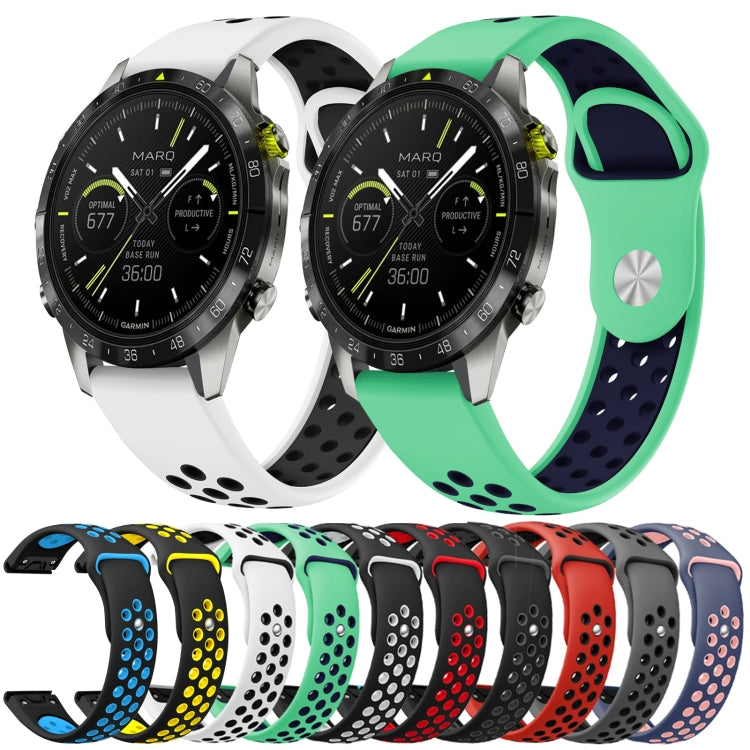 22mm Sports Breathable Silicone Watch Band, For Garmin Fenix 5 Plus, For Garmin Quatix 5