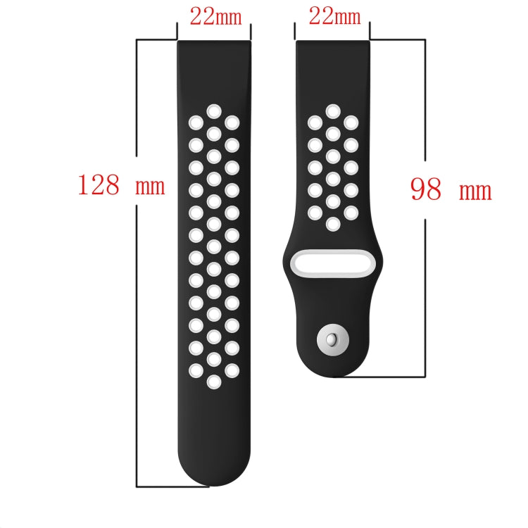 22mm Sports Breathable Silicone Watch Band, For Garmin Fenix 5 Plus, For Garmin Quatix 5