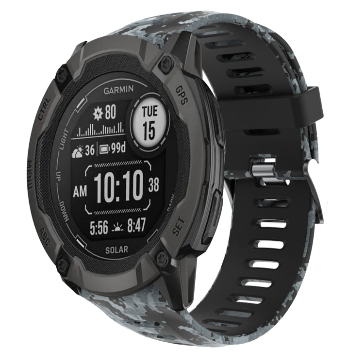 26mm Camouflage Printed Silicone Watch Band, For Garmin Instinct 2X Solar, For Garmin D2 Delta PX, For Garmin Tactix 7 Pro, For Garmin Tactix 7