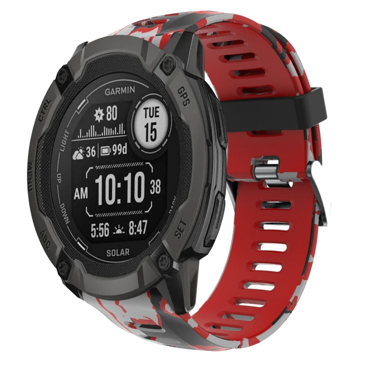 26mm Camouflage Printed Silicone Watch Band, For Garmin Instinct 2X Solar, For Garmin D2 Delta PX, For Garmin Tactix 7 Pro, For Garmin Tactix 7